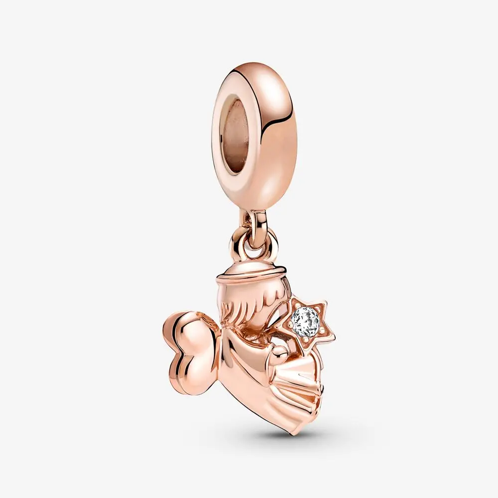 Heart Winged Angel Dangle Charm 1