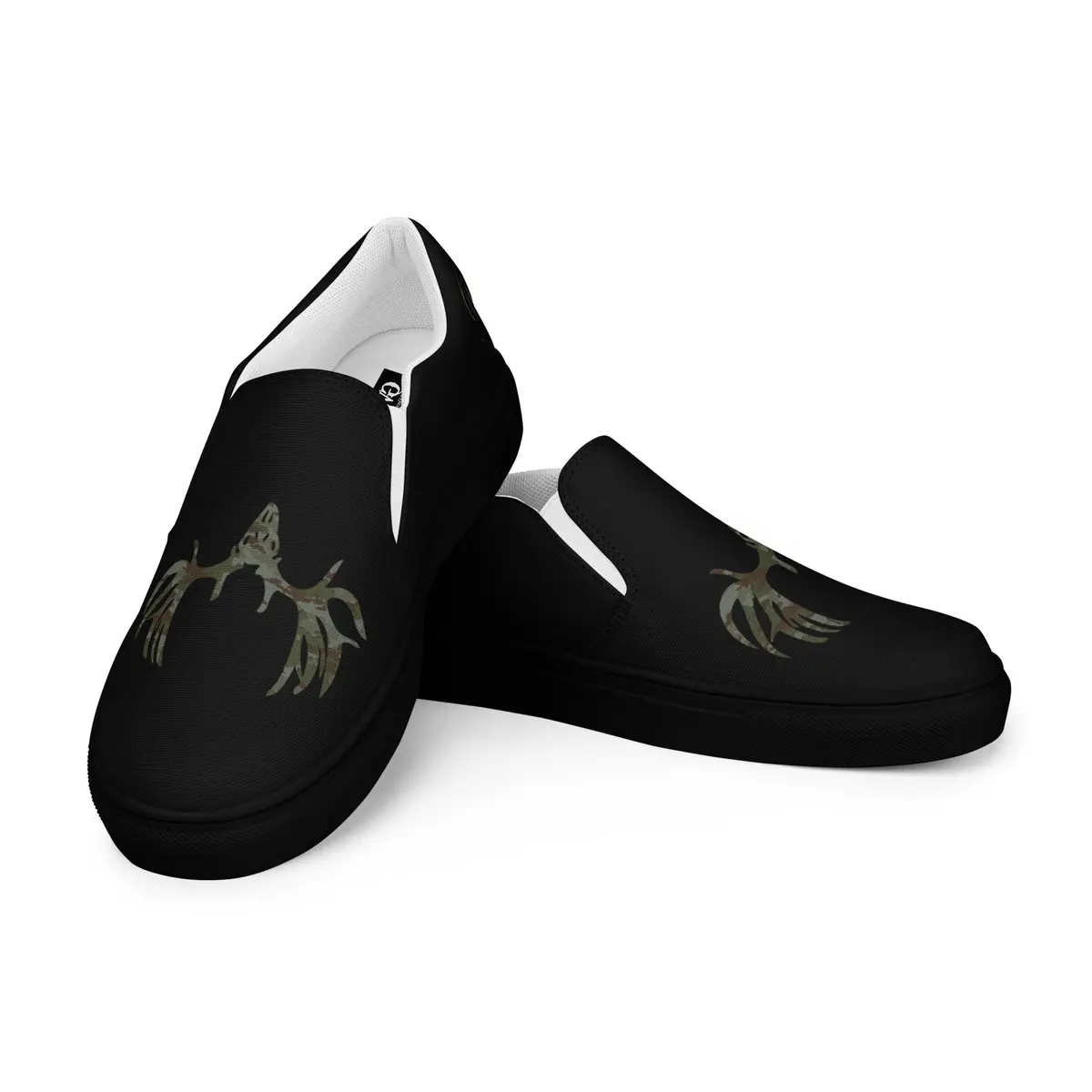 Buck Head Women's Black Canvas Slip-On Shoes 1