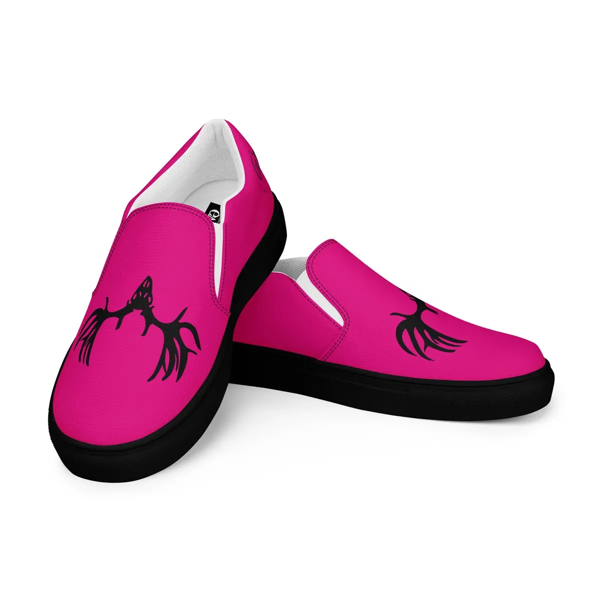Buck Head Bright Pink Women's Canvas Slip-On Shoes 1