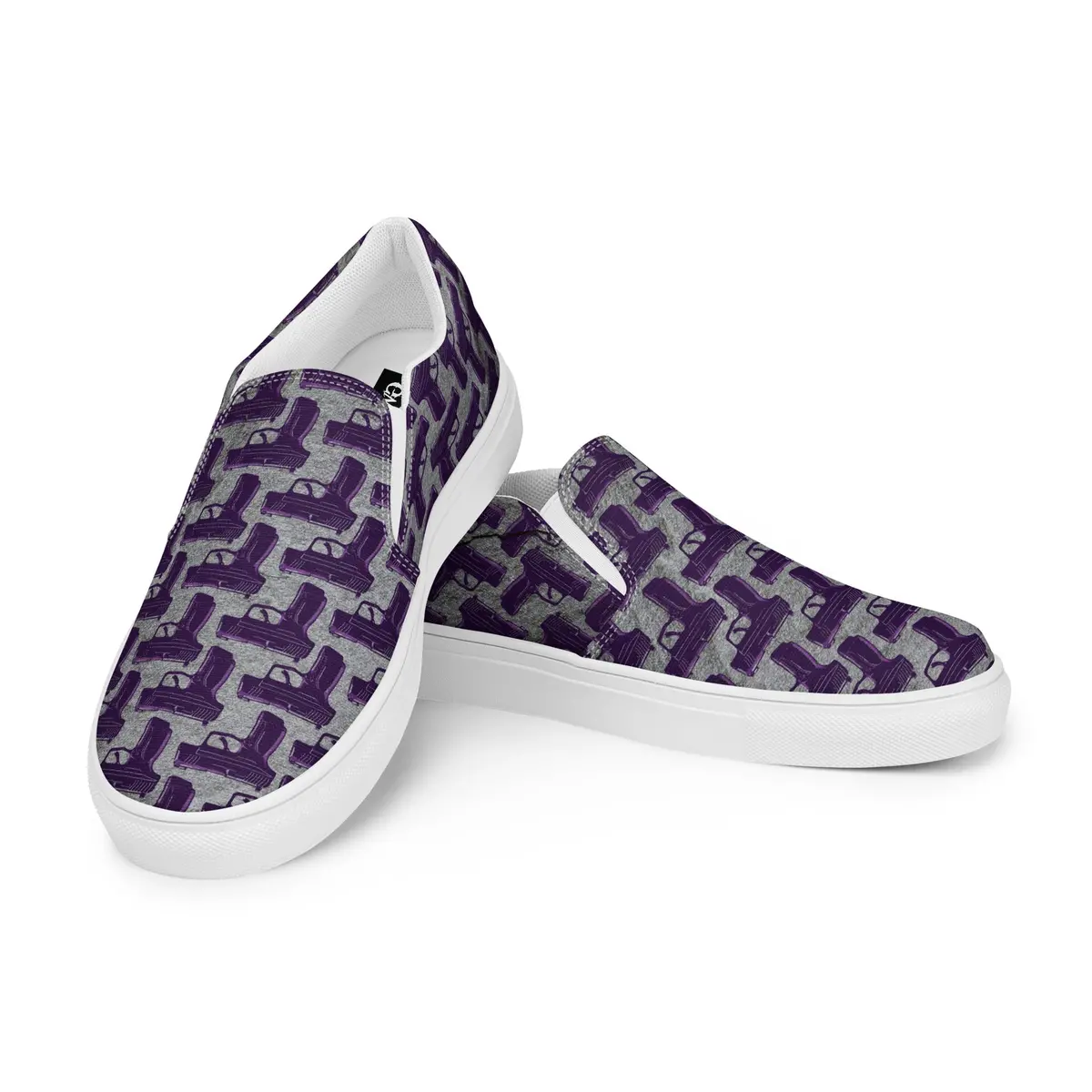 Purple Haze Pistol Palooza Women’S Canvas Slip-On Shoes 1