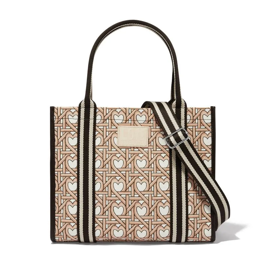 Woven Hearts Canvas Carryall 1