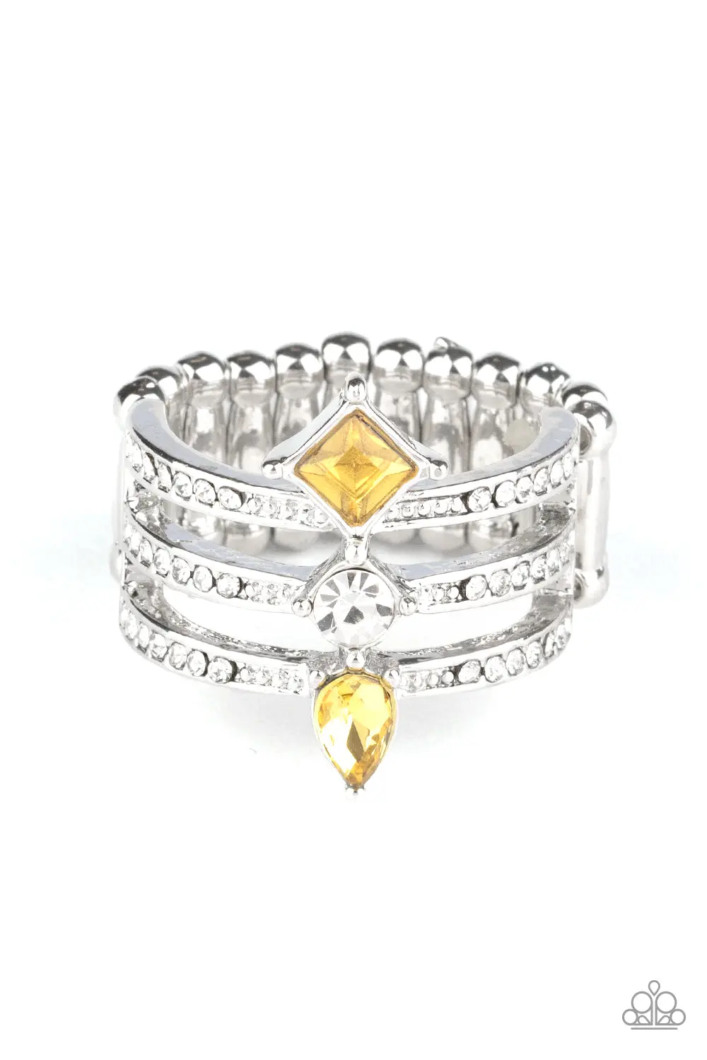 Paparazzi Triple Throne Twinkle - Yellow 1