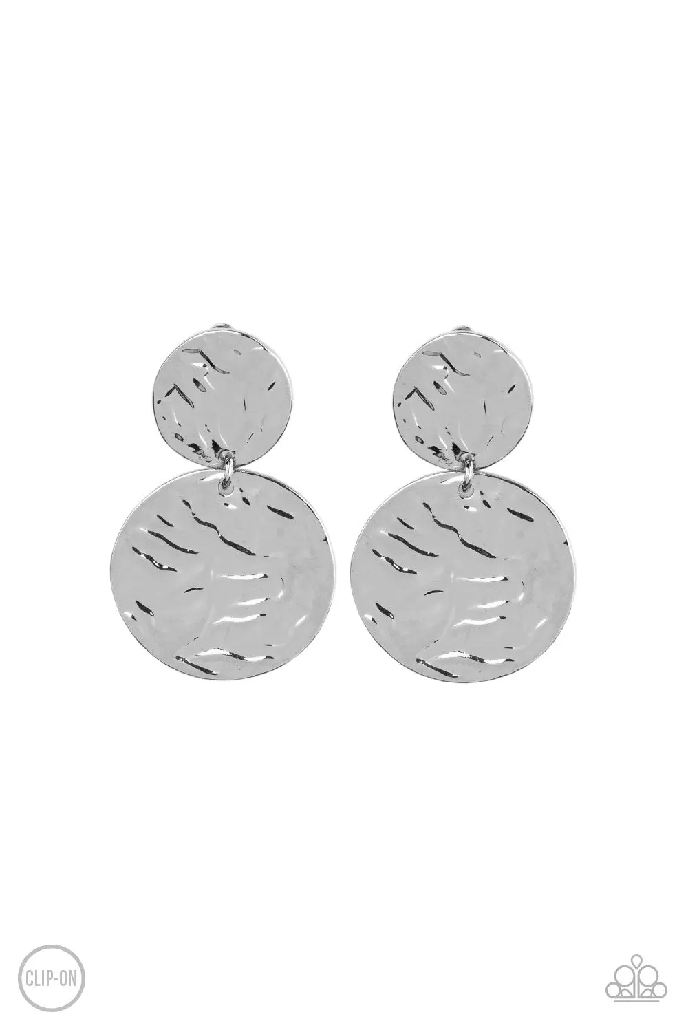 Paparazzi Relic Ripple - Silver (Clip-On) 1