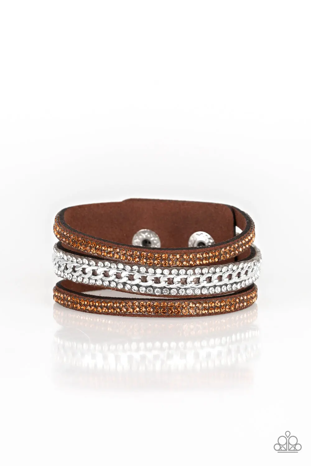 Paparazzi Rollin In Rhinestones - Brown 1